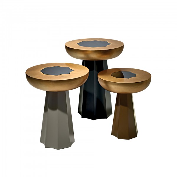 Set of 3 Tables in gold